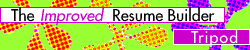 Tripod's Resume Builder