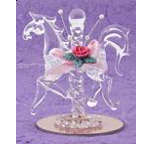 (22557) BUY NOW! -Glass - Carousel Horse Statue-SAVE $1.99