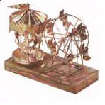 (23840) BUY NOW! -Metal Sculpture - Circus Ferris Wheel  Statue-SAVE $8.08