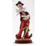 "(5546) BUY NOW! -Circus - 11" Alab. Clown/Umbrella Statue-SAVE $8.08 "