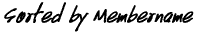 sort by membername