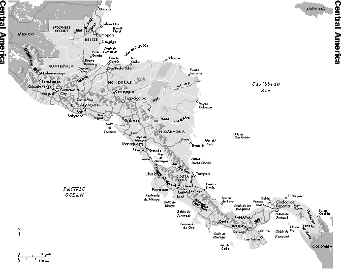 Map of Central America
