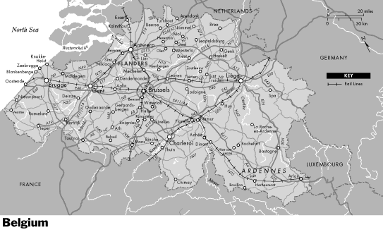 Map of Belgium