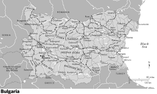Map of Bulgaria