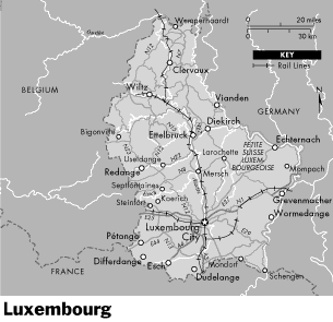 Map of Luxembourg