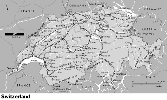 Map of Switzerland