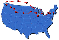 map of road trip
