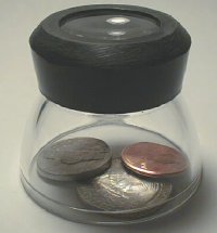 loupe with plastic casing sanded